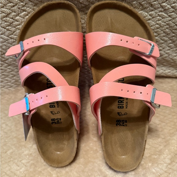 Birkenstock coral peach pink Sandals - Picture 2 of 7